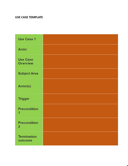 effective use case template for clear requirements - free overview template