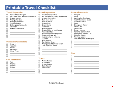 free packing list template - organize your travel essentials template
