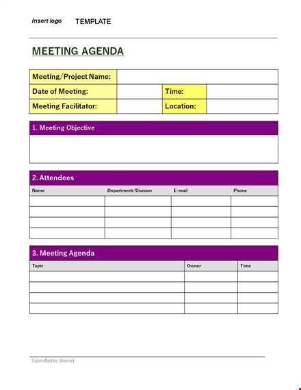 easy meeting notes template | create professional meeting agendas template