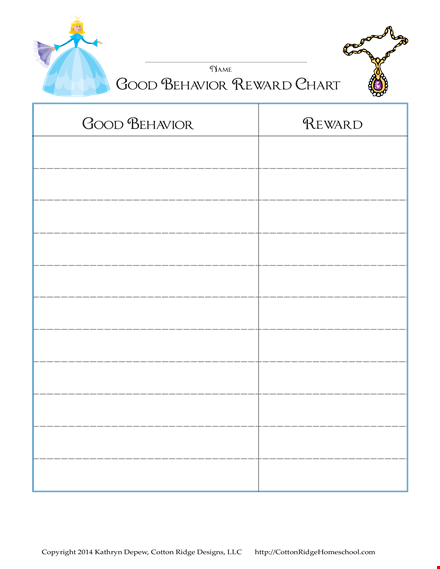 printable behavior reward chart for positive behavior management template