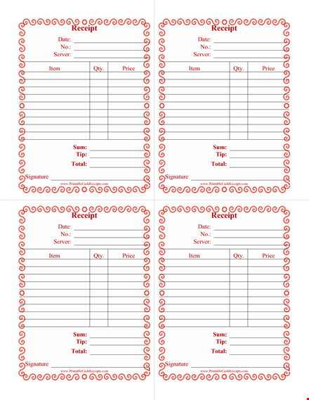 get organized with our easy-to-use restaurant receipt template template
