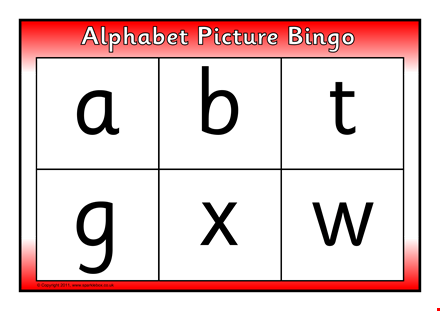 free printable alphabet bingo card template