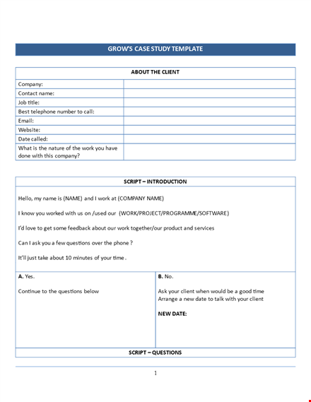 client feedback case study template - analyze your study results template
