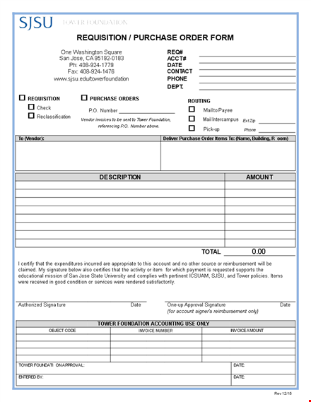requisition form template