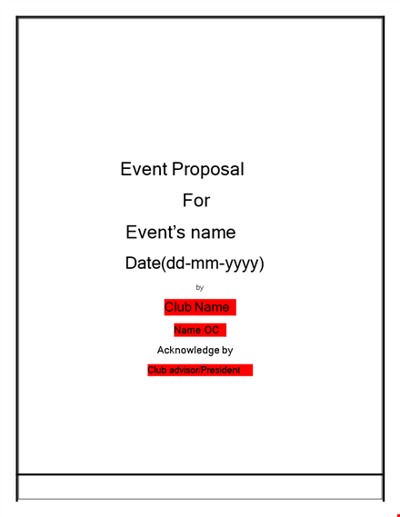 create an impressive event proposal with our template - perfect for students and councils template