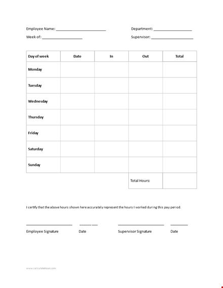 printable time sheets template