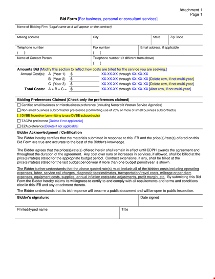 create a winning construction proposal | free template template