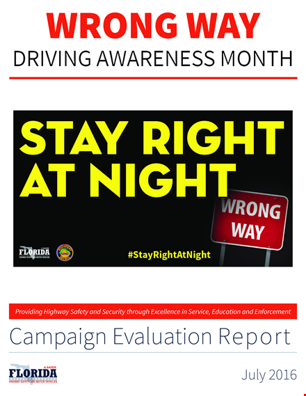 driving department campaign report - correcting the wrong template