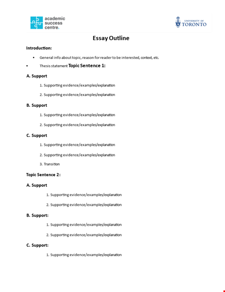 sample informative essay outline - examples, topics, evidence, explanation, supporting template