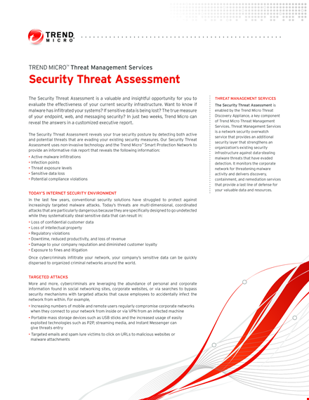security threat assessment template - identify and mitigate network threats with micro trends template