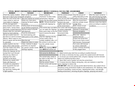 excel maintenance weekly schedule template template