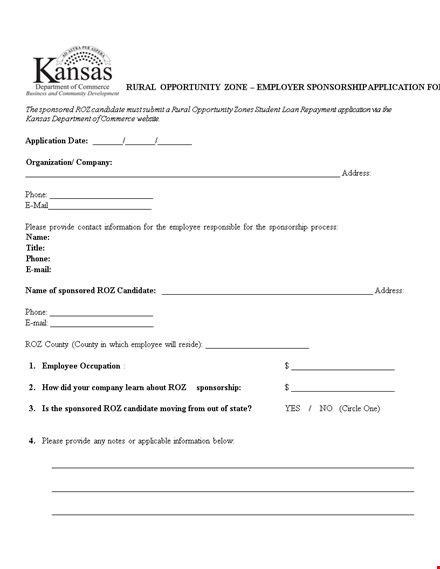 employer sponsorship application template