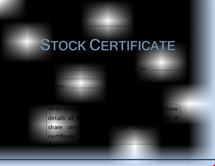 professional stock certificate template - easily write and share details template