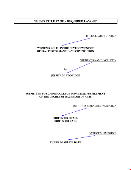 thesis title page required layout template