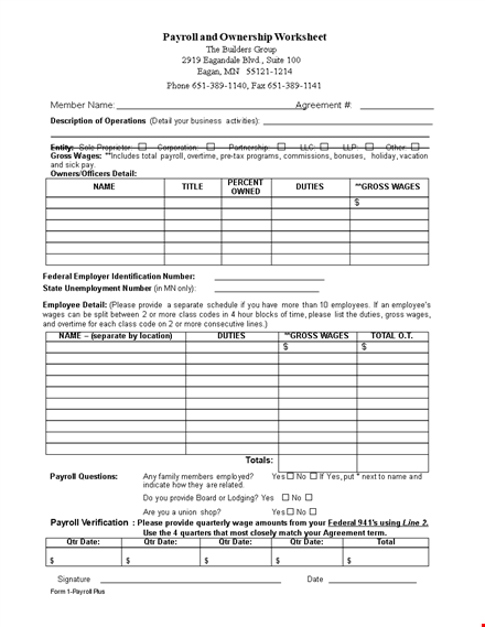 payroll template: streamline your process for gross wages template