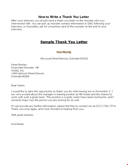formal thank you letter template template