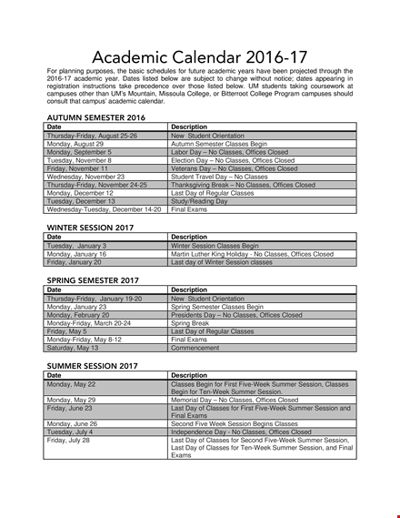 free printable weekly academic calendar template