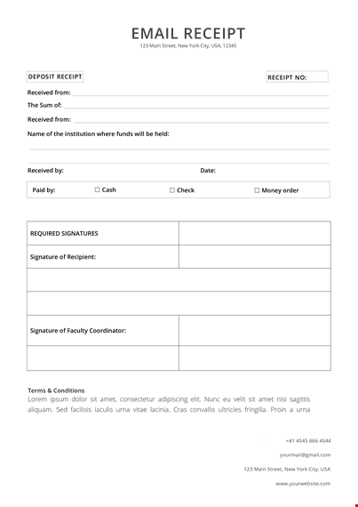email receipt a template