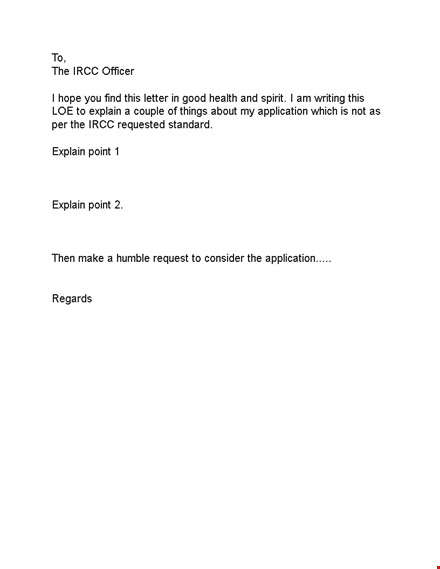application point - letter of explanation | explain to officer template