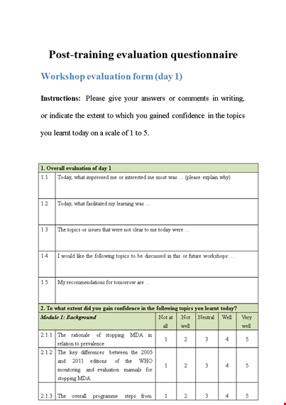 high-quality questionnaire template - easy to use template