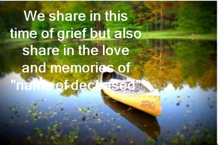 sympathy message template: share memories to ease grief template