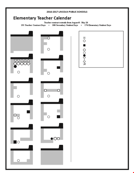 elementary teacher calendar template template