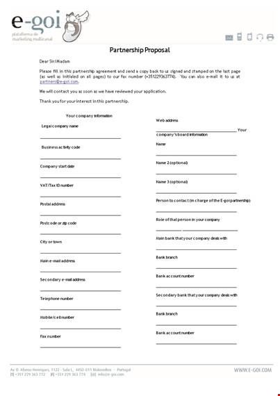 partnership proposal | pdf document | company & number | become a partner template