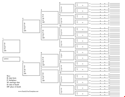 large family tree template template