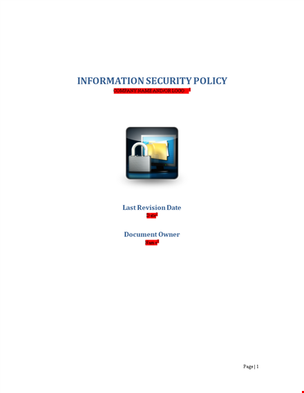 best information security policy: ensuring proper access & practice template