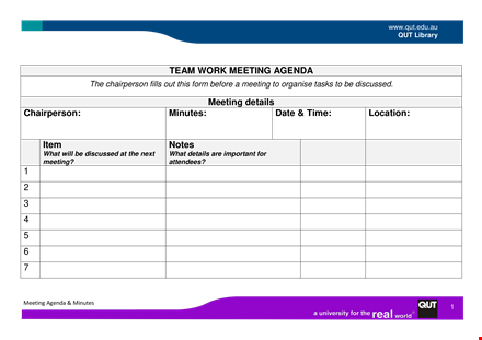 work meeting agenda template template