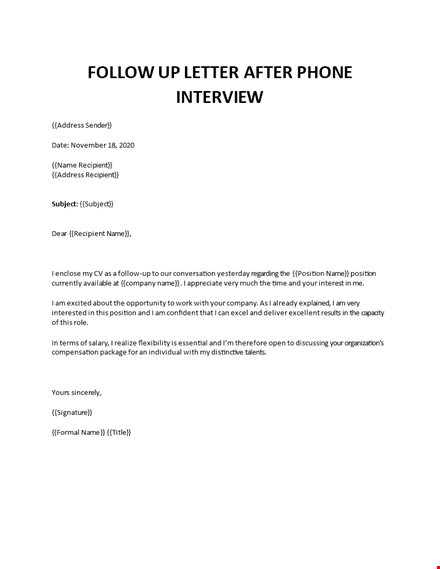 interview follow up email template