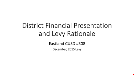 district financial presentation template template