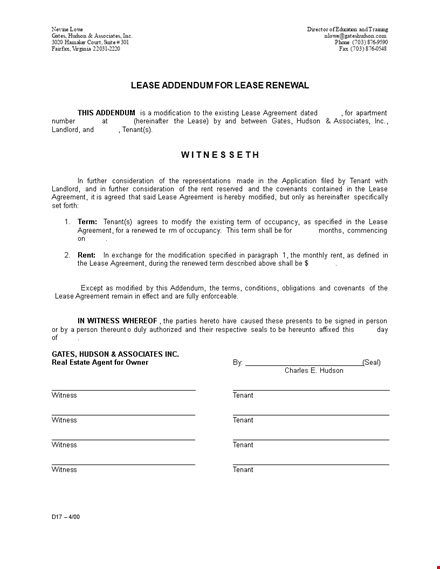 lease renewal form in word template