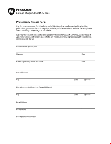 get consent for use of photos with our photo release form template