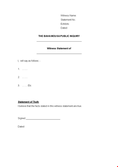 create an accurate and detailed witness statement | easy-to-use witness statement form template