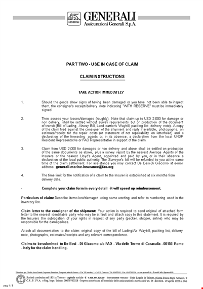 claim letter: promptly address damage with an effective claim template