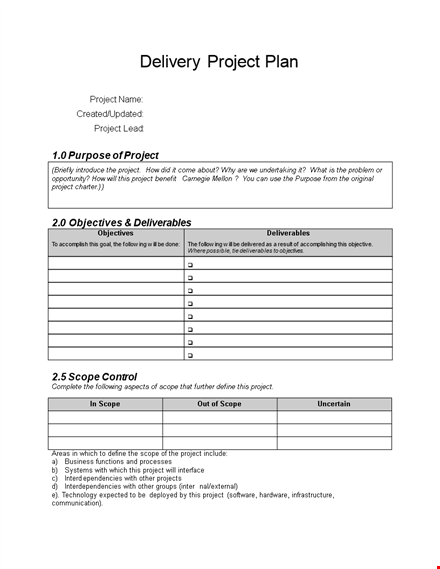 streamline your project planning process with our template template