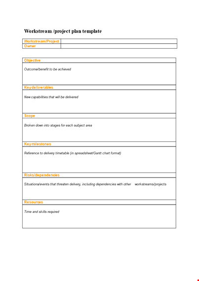 effective project planning template template