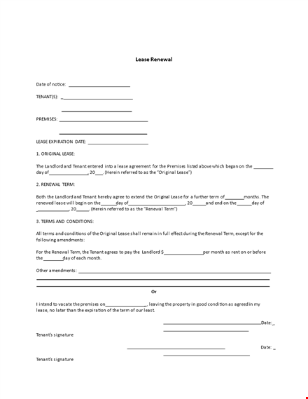 renew your lease agreement | clear, helpful lease renewal letter template