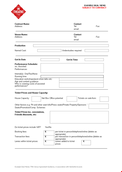 deal memo template: create agreements with ease | customize, track, and close deals template