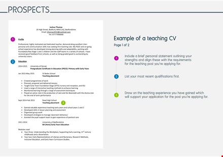 teaching curriculum vitae layout template