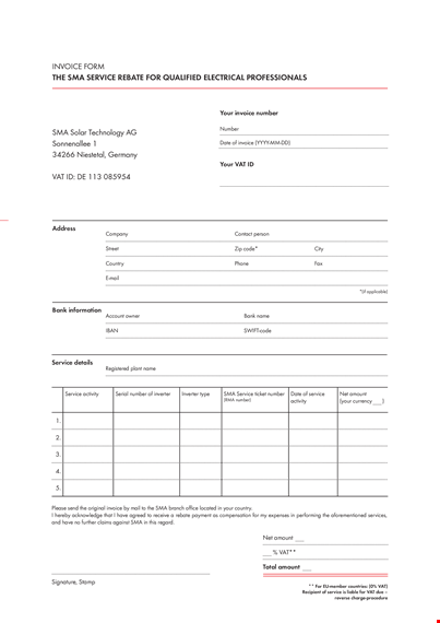 free invoice form template