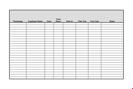 easy-to-use employee timesheet template with timestamp template