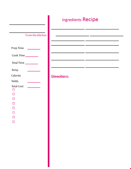 create professional cookbook with our recipe & ingredient template | total solution template