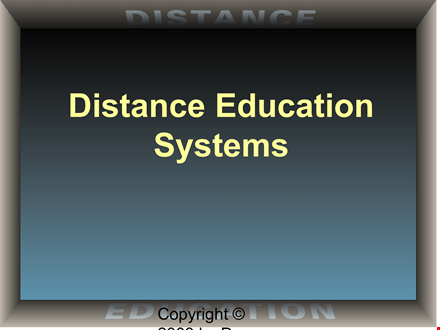 distance powerpoint template