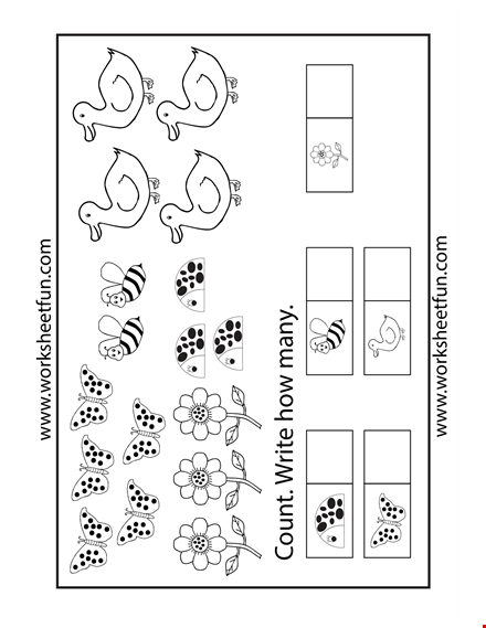 preschool counting worksheets | free printable for kids template