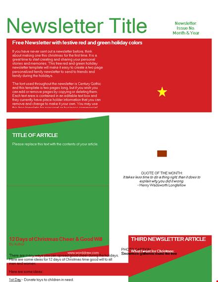 professional newsletter templates - editable and time-saving template