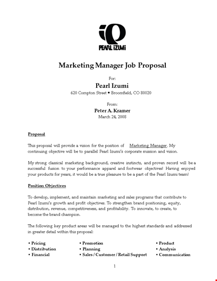 create a winning proposal with our job proposal template - pearl template