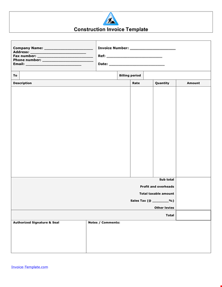 sample construction invoice template - create professional invoices with total payment template