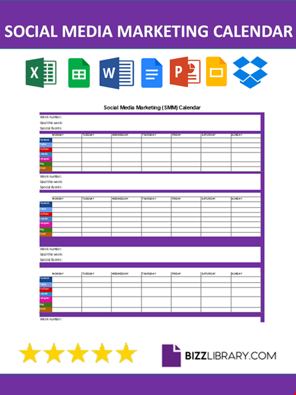 social media calendar template template